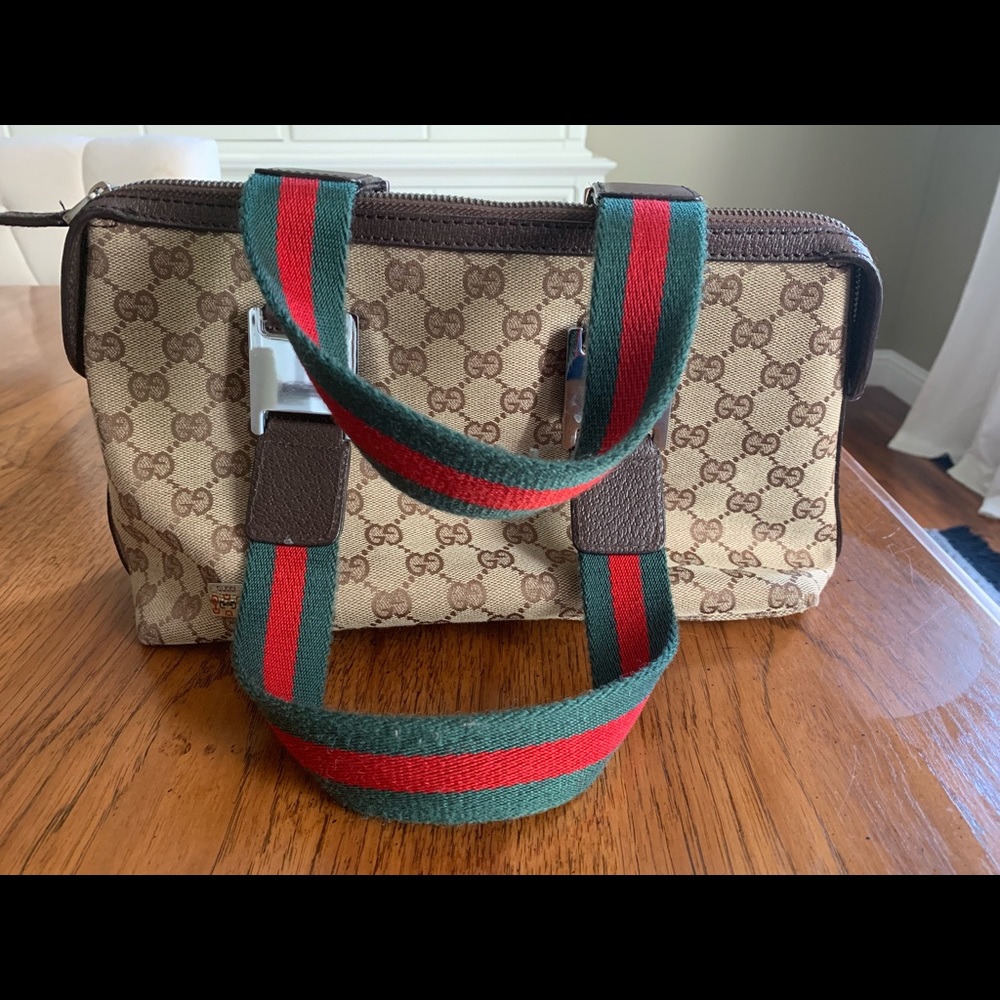 Vintage Gucci Canvas Handbag